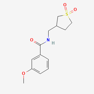molecular formula C13H17NO4S B2770343 N-((1,1-dioxidotetrahydrothiophen-3-yl)methyl)-3-methoxybenzamide CAS No. 1235345-06-8