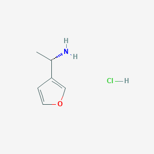 molecular formula C6H10ClNO B2770346 (S)-1-(Furan-3-yl)ethan-1-amine hydrochloride CAS No. 2287236-52-4