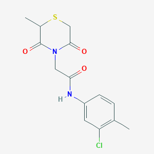N-(3-chloro-4-methylphenyl)-2-(2-methyl-3,5-dioxothiomorpholin-4-yl)acetamide