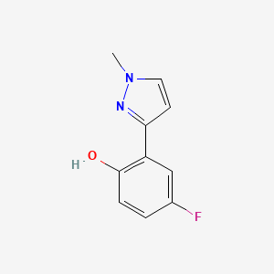 molecular formula C10H9FN2O B2770354 4-Fluoro-2-(1-methyl-1H-pyrazol-3-YL)phenol CAS No. 771485-94-0