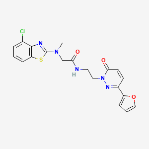 2-((4-chlorobenzo[d]thiazol-2-yl)(methyl)amino)-N-(2-(3-(furan-2-yl)-6-oxopyridazin-1(6H)-yl)ethyl)acetamide