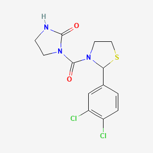 1-(2-(3,4-Dichlorophenyl)thiazolidine-3-carbonyl)imidazolidin-2-one