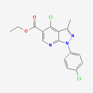 ethyl 4-chloro-1-(4-chlorophenyl)-3-methyl-1H-pyrazolo[3,4-b]pyridine-5-carboxylate