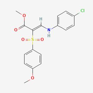 methyl (2Z)-3-[(4-chlorophenyl)amino]-2-[(4-methoxyphenyl)sulfonyl]acrylate