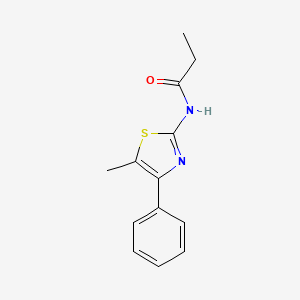 molecular formula C13H14N2OS B2770383 N-(5-methyl-4-phenyl-1,3-thiazol-2-yl)propanamide CAS No. 105512-55-8