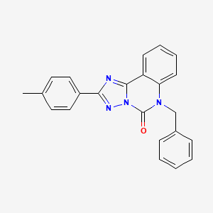 molecular formula C23H18N4O B2770399 6-benzyl-2-(p-tolyl)-[1,2,4]triazolo[1,5-c]quinazolin-5(6H)-one CAS No. 1357708-91-8