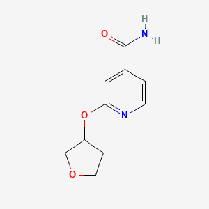 molecular formula C10H12N2O3 B2770405 2-(oxolan-3-yloxy)pyridine-4-carboxamide CAS No. 1904091-61-7