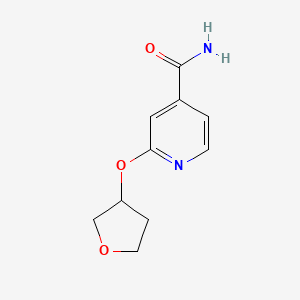 molecular formula C10H12N2O3 B2770405 2-((三氢呋喃-3-基)氧基)异烟肼酰胺 CAS No. 1904091-61-7