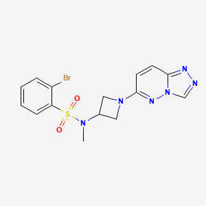 molecular formula C15H15BrN6O2S B2770406 N-(1-([1,2,4]triazolo[4,3-b]pyridazin-6-yl)azetidin-3-yl)-2-bromo-N-methylbenzenesulfonamide CAS No. 2319831-21-3