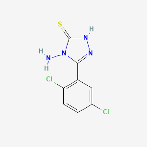 molecular formula C8H6Cl2N4S B2770413 4-amino-5-(2,5-dichlorophenyl)-4H-1,2,4-triazole-3-thiol CAS No. 735322-57-3
