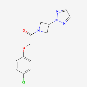 molecular formula C13H13ClN4O2 B2770415 1-(3-(2H-1,2,3-triazol-2-yl)azetidin-1-yl)-2-(4-chlorophenoxy)ethan-1-one CAS No. 2189498-72-2
