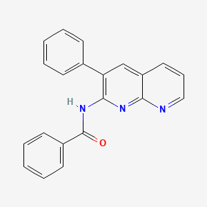 molecular formula C21H15N3O B2770417 N-(3-phenyl-1,8-naphthyridin-2-yl)benzamide CAS No. 1021037-54-6