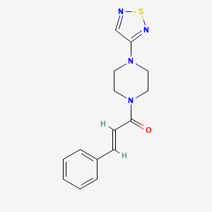 (2E)-3-phenyl-1-[4-(1,2,5-thiadiazol-3-yl)piperazin-1-yl]prop-2-en-1-one