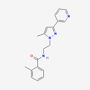 2-methyl-N-(2-(5-methyl-3-(pyridin-3-yl)-1H-pyrazol-1-yl)ethyl)benzamide