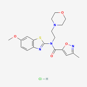 N-(6-methoxybenzo[d]thiazol-2-yl)-3-methyl-N-(2-morpholinoethyl)isoxazole-5-carboxamide hydrochloride