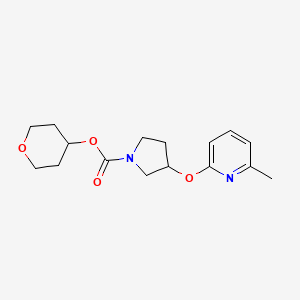 tetrahydro-2H-pyran-4-yl 3-((6-methylpyridin-2-yl)oxy)pyrrolidine-1-carboxylate