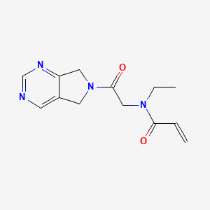 molecular formula C13H16N4O2 B2770428 N-[2-(5,7-Dihydropyrrolo[3,4-d]pyrimidin-6-yl)-2-oxoethyl]-N-ethylprop-2-enamide CAS No. 2361705-50-0