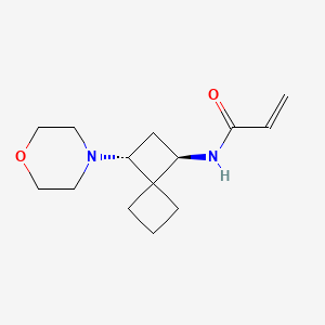 molecular formula C14H22N2O2 B2770429 N-[(1R,3R)-3-(morpholin-4-yl)spiro[3.3]heptan-1-yl]prop-2-enamide CAS No. 2389845-27-4