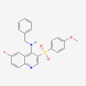 molecular formula C23H19FN2O3S B2770433 N-BENZYL-6-FLUORO-3-(4-METHOXYBENZENESULFONYL)QUINOLIN-4-AMINE CAS No. 897624-49-6