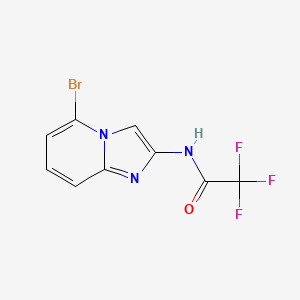 molecular formula C9H5BrF3N3O B2770443 N-(5-Bromoimidazo[1,2-a]pyridin-2-yl)-2,2,2-trifluoroacetamide CAS No. 1936365-02-4