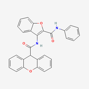 molecular formula C29H20N2O4 B2770447 N-(2-(phenylcarbamoyl)benzofuran-3-yl)-9H-xanthene-9-carboxamide CAS No. 887889-31-8