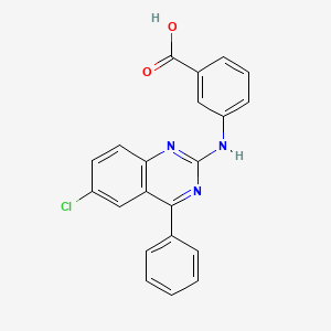 B2770448 3-((6-Chloro-4-phenylquinazolin-2-yl)amino)benzoic acid CAS No. 330950-71-5