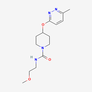 molecular formula C14H22N4O3 B2770456 N-(2-methoxyethyl)-4-((6-methylpyridazin-3-yl)oxy)piperidine-1-carboxamide CAS No. 1798025-18-9