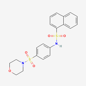 molecular formula C20H20N2O5S2 B2770457 N-[4-(MORPHOLINE-4-SULFONYL)PHENYL]NAPHTHALENE-1-SULFONAMIDE CAS No. 853744-75-9