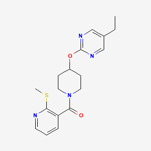 [4-(5-Ethylpyrimidin-2-yl)oxypiperidin-1-yl]-(2-methylsulfanylpyridin-3-yl)methanone