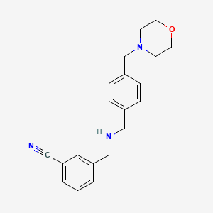 3-[({[4-(Morpholin-4-ylmethyl)phenyl]methyl}amino)methyl]benzonitrile
