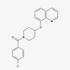 molecular formula C21H19BrN2O2 B2770470 8-{[1-(4-bromobenzoyl)piperidin-4-yl]oxy}quinoline CAS No. 1904080-98-3
