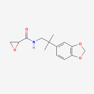 molecular formula C14H17NO4 B2770471 N-[2-(1,3-Benzodioxol-5-yl)-2-methylpropyl]oxirane-2-carboxamide CAS No. 2411252-83-8