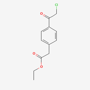 molecular formula C12H13ClO3 B2770479 Ethyl 4-(chloroacetyl)-phenylacetate CAS No. 7706-78-7
