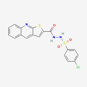 4-chloro-N'-(thieno[2,3-b]quinolin-2-ylcarbonyl)benzenesulfonohydrazide