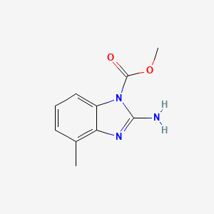 molecular formula C10H11N3O2 B2770510 methyl2-amino-4-methyl-1H-1,3-benzodiazole-1-carboxylate CAS No. 2411296-69-8