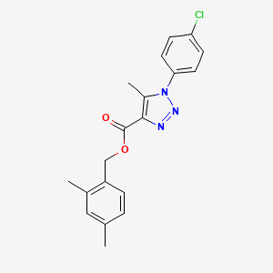 molecular formula C19H18ClN3O2 B2770526 2,4-dimethylbenzyl 1-(4-chlorophenyl)-5-methyl-1H-1,2,3-triazole-4-carboxylate CAS No. 946302-81-4