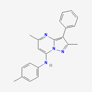 2,5-dimethyl-N-(4-methylphenyl)-3-phenylpyrazolo[1,5-a]pyrimidin-7-amine