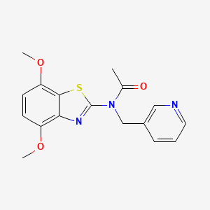 molecular formula C17H17N3O3S B2770538 N-(4,7-dimethoxy-1,3-benzothiazol-2-yl)-N-[(pyridin-3-yl)methyl]acetamide CAS No. 895429-50-2