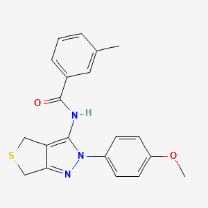 N-[2-(4-methoxyphenyl)-4,6-dihydrothieno[3,4-c]pyrazol-3-yl]-3-methylbenzamide