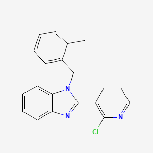 molecular formula C20H16ClN3 B2770548 2-(2-chloro-3-pyridinyl)-1-(2-methylbenzyl)-1H-1,3-benzimidazole CAS No. 338411-54-4