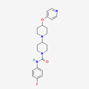 molecular formula C22H27FN4O2 B2770559 N-(4-fluorophenyl)-4-(pyridin-4-yloxy)-[1,4'-bipiperidine]-1'-carboxamide CAS No. 1704526-19-1