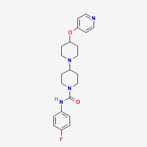 N-(4-fluorophenyl)-4-(pyridin-4-yloxy)-[1,4'-bipiperidine]-1'-carboxamide