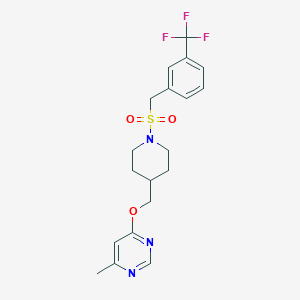4-Methyl-6-((1-((3-(trifluoromethyl)benzyl)sulfonyl)piperidin-4-yl)methoxy)pyrimidine