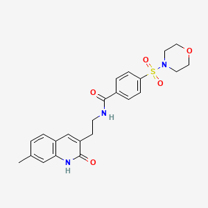 N-(2-(7-methyl-2-oxo-1,2-dihydroquinolin-3-yl)ethyl)-4-(morpholinosulfonyl)benzamide