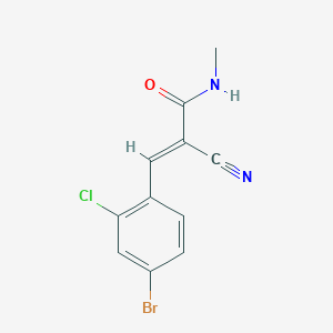 (E)-3-(4-Bromo-2-chlorophenyl)-2-cyano-N-methylprop-2-enamide