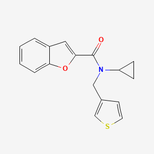 N-cyclopropyl-N-(thiophen-3-ylmethyl)benzofuran-2-carboxamide