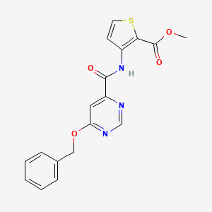 Methyl 3-(6-(benzyloxy)pyrimidine-4-carboxamido)thiophene-2-carboxylate