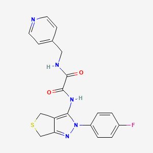 N1-(2-(4-fluorophenyl)-4,6-dihydro-2H-thieno[3,4-c]pyrazol-3-yl)-N2-(pyridin-4-ylmethyl)oxalamide