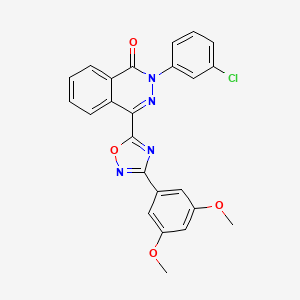 molecular formula C24H17ClN4O4 B2770569 2-(3-chlorophenyl)-4-[3-(3,5-dimethoxyphenyl)-1,2,4-oxadiazol-5-yl]phthalazin-1(2H)-one CAS No. 1291857-25-4