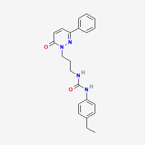 molecular formula C22H24N4O2 B2770573 1-(4-ethylphenyl)-3-(3-(6-oxo-3-phenylpyridazin-1(6H)-yl)propyl)urea CAS No. 1058375-98-6